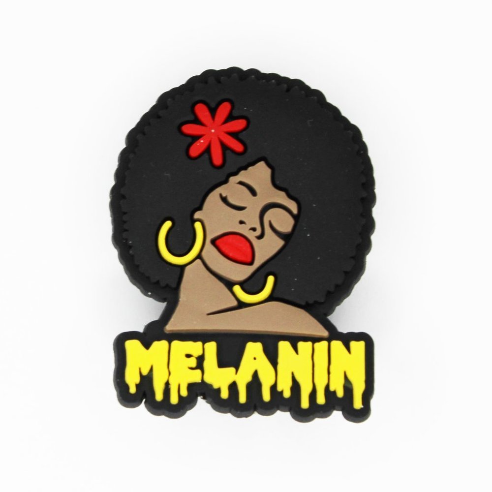 Melanin croc charm